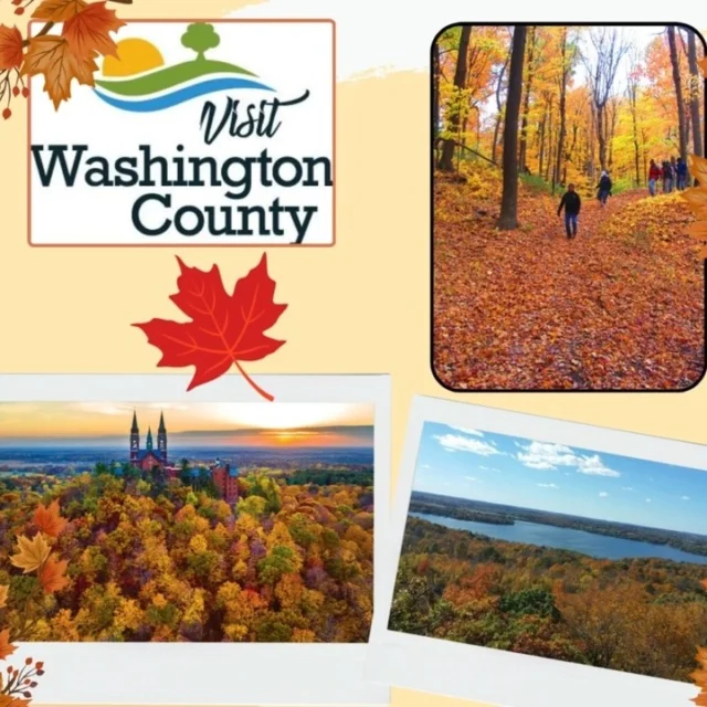 This fall, experience the breathtaking autumn colors as you explore Washington County. Just 35 minutes from Milwaukee, Washington County boasts scenic landscapes, historical sites, dog friendly parks, and more. Plan your day trip, weekend or longer www.visitwashingtoncounty.com 

Monitor the fall color report at https://www.travelwisconsin.com