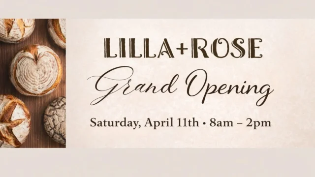 Lilla + Rose Sourdough Bakery is having their Grand Opening on April 11 from 8a.m. - 2p.m. Come out and see the fabulous sourdough bakery and artisanal breads, hand-crafted sweets, seasonal items and more! 

1523 Fond du Lac Avenue, Kewaskum www.lillaandrose.com