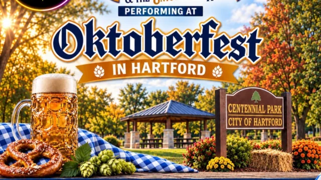 Oktoberfest in Hartford is happening this weekend! The fun begins on Friday, Sept. 18 at Centennial Park with live music, Brewed Omen bier, and food! On Sat., Sept. 19, head downtown Hartford for more live music, bier, food and lots of fun!!